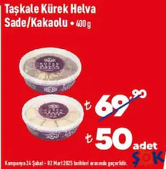 TAŞKALE KÜREK HELVA SADE/KAKAOLU 400 G